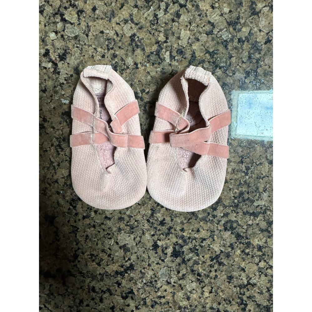 Freshly Picked Pink Ballet Slipper Baby Shoes Size 1
